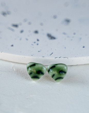 Kolczyki porcelanowe MINI MONSTERA