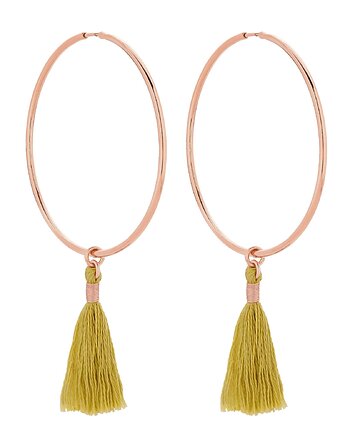 Duże kolczyki z różowego złota chwostami, SOTHO