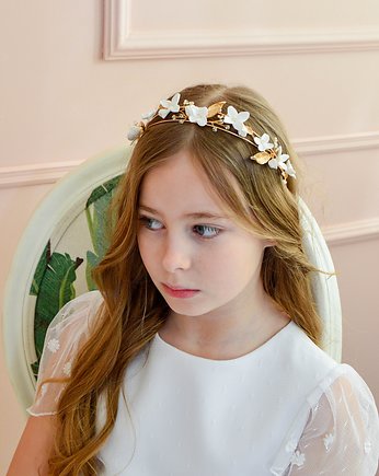 Opaska z kwiatami model Bella, Anelis Atelier