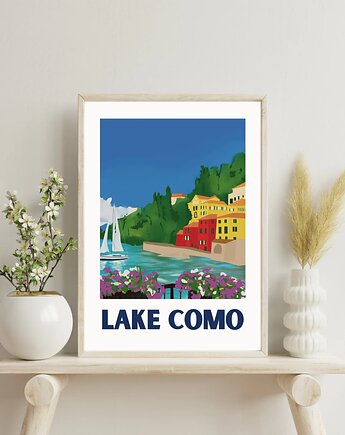 LAKE COMO - plakat  Włochy, GG STORE