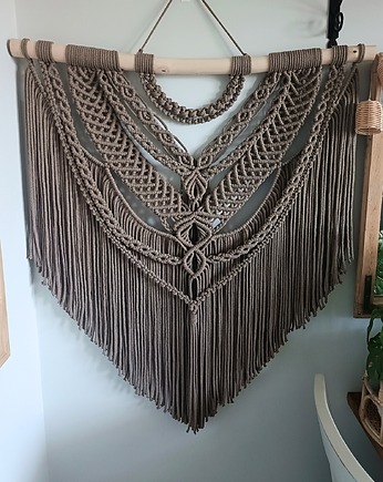 Makrama Cubana DUŻA 80 CM cappuccino - dostępna od ręki, Home Edition