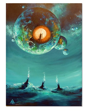 Powitanie XVI surrealizm realizm magiczny oryginalny obraz ręcznie malowany, Galeriai