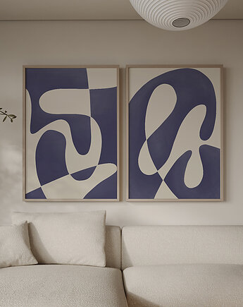 Zestaw dwóch plakatów violet abstract, Anna Szondelmajer