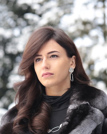 Kolczyki srebrne LUNA, Jansen Diamonds