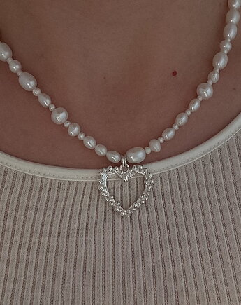 Naszyjnik Serce Otulenie perły, Vander jewelry