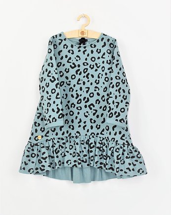 Sukienka w panterke z falbana, OSOBY - Prezent dla 10 latki