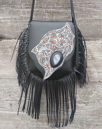 Torebka skórzana wykonana ręcznie . Marzec., pracownia kala