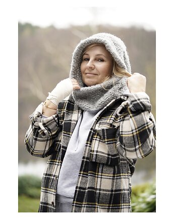 Kaptur Alpaka Boucle Grey, Karolina Herra