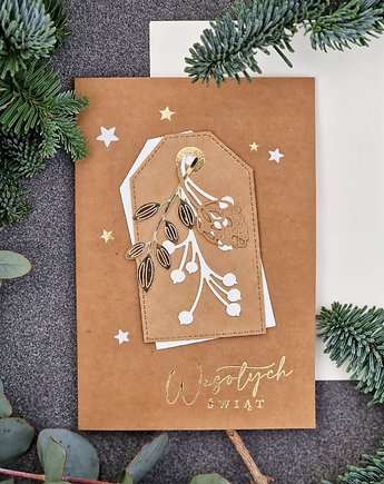 Karnet prezentowy GOLD - personalizowana kartka z życzeniami do wianka, FlodiaAtelier