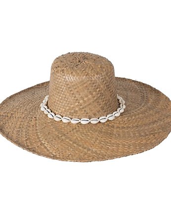 Pleciony kapelusz z muszlami, White Sands