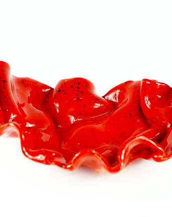 Ceramiczna misa - Czerwona Fala, Beasolart