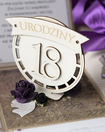 18 urodziny, exploding box, kartka 3d osiemnastka, Papiernik