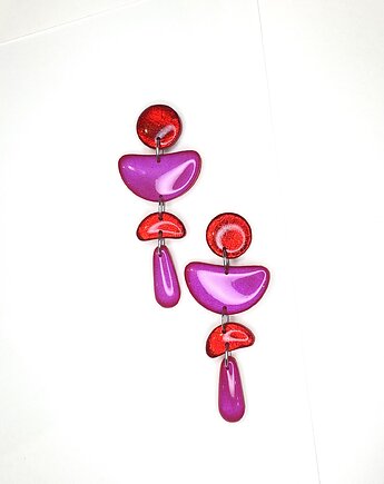 TIDO czerwone kolczyki, Clayee