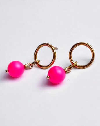 Swarovski neon pearls : neon pink, kaktusia