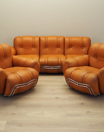 Sofa pomarańczowa, Space Age design, lata 60, produkcja: Włochy, Przetwory design