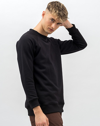 Bluza raglan  basic ciepła ,,VOLKAN" czarny, 3 for U