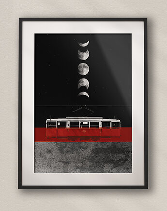 Plakat Bytom Tramwaj 38 - Kolaż minimalistyczny, DAPIDOKA