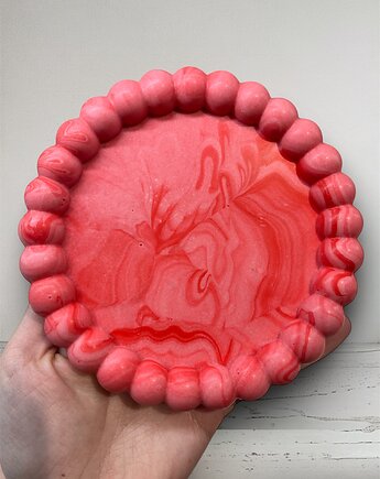 Podstawka czerwona bąbelkowa na biżuterię świecę dekoracja, Mintique