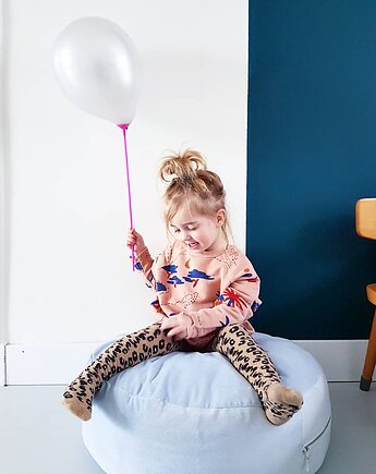 Pufa dla dziecka szara Velvet, Nukko Design