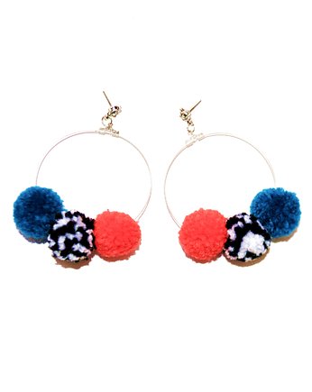 Wyjątkowe kolczyki BOHO POMPOM SUNSET, Sylwia Żak