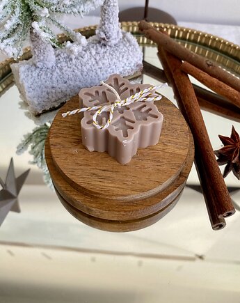 Świeca ekologiczna sojowa dekoracyjna "Snowflake" 25x55mm, Coccola JEWELLERY