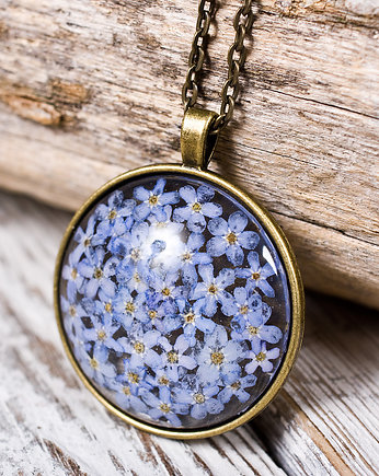 Okrągły naszyjnik z niezapominajkami, So Jewelry