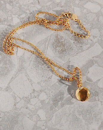 Naszyjnik Medalion srebrny złocenie żółte, Monopolka