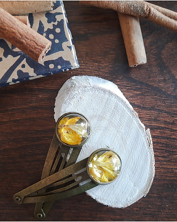 Spinki ze słonecznikiem, Figa handmade accessories
