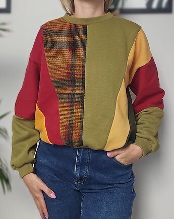 Bluza patchwork - Autumn Frame - One of a kind - oversize, Motka Bag