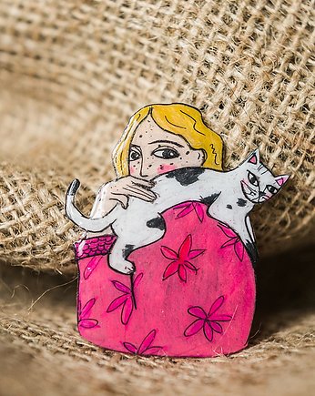 Broszka na prezent dla kociej matki, Pintura