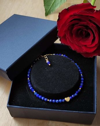 Bransoletka z serduszkiem i lapis lazuli, Studio Gazela