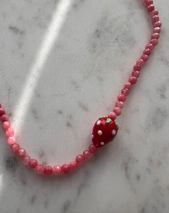 Truskawka z różowym jadeitem, Juicy Beads