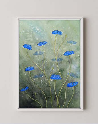 Oryginalna akwarela. Chabry  A3, Malgorzata Domanska