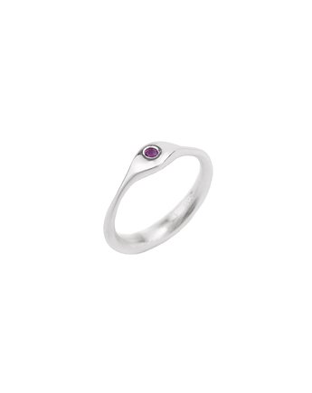 Little GEM / glossy silver with amethyst, Filimoniuk