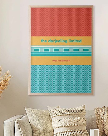 Plakat Pociąg do Darjeeling - Wes Anderson, minimalmill