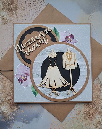 Kartka ślubna/ kartka na ślub, Kartkodzielo