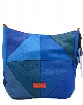 Torebka damska klasyczna skórzana na ramię oryginalna szeroki pasek OLIVKA, Olivka Warsaw