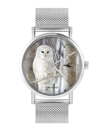 Zegarek - Sowa - bransoleta mesh, yenoo