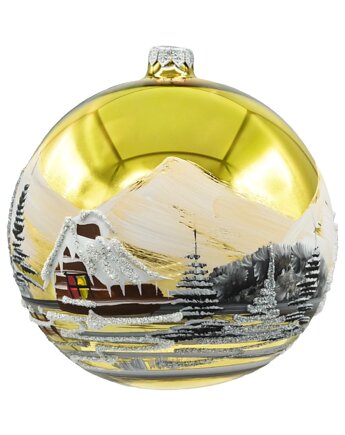 Bombka okrągła Złoty Zimowy Pejzaż, Syn Bombkarza