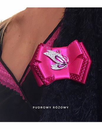 Brosza  z Motylkiem w kolorze fuksji  Spring, Pudrowy Różowy