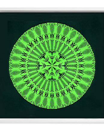 green TOUCH - MANDALA (handmade art-cut-out), na ludowo