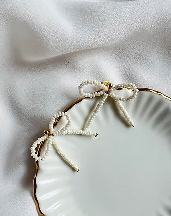 Kolczyki kokardki perłowe, MaLa Jewellery