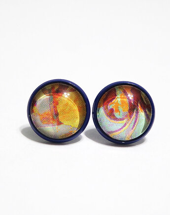 Kolczyki - Kolorowe - granatowe, yenoo