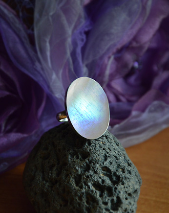 Kamień Księżycowy Pierścionek  Srebro, Galeria Niepodzielone