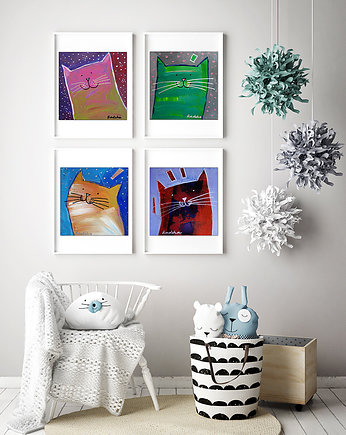 4 kociaszony- plakat 50x50, Katarzyna Radzka