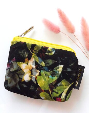 Portfel card holder  z weluru Zielnik No2, sabi tatka