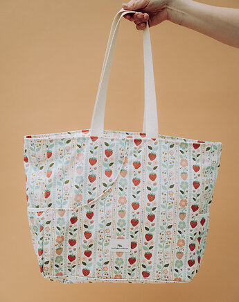 Torba Shoperka Vintage Strawberries, NATURA ATELIER