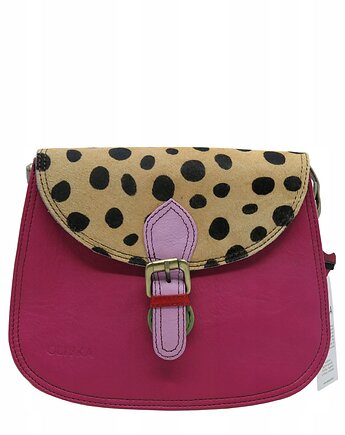 Torebka damska listonoszka skórzana klapka w zwierzęcy wzór eko OLIVKA, Olivka Warsaw