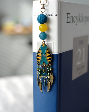 Zakładka  BOHO INDIANO IV JADEIT, LAWA, PIÓRKA, Beezoo