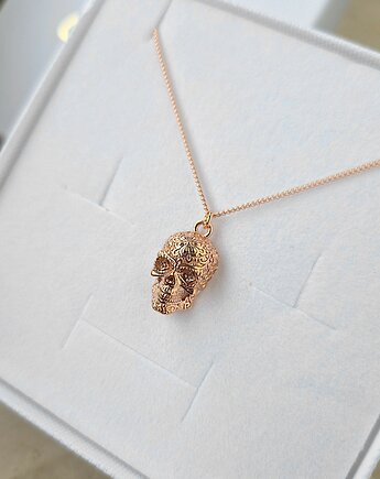 Naszyjnik MEKSYKAŃSKA CZASZKA- różowe złoto, ISSI Jewelry